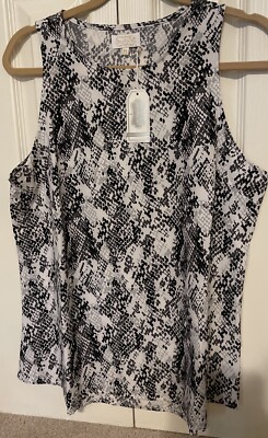 Mud Pie Ladies Python Print Sleeveless Burch Tank. Size Medium. New With Tags