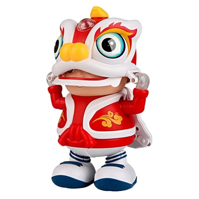 Electric Doll Toy Sound and Light Music Toy for Toddlers Lion Dancing Doll