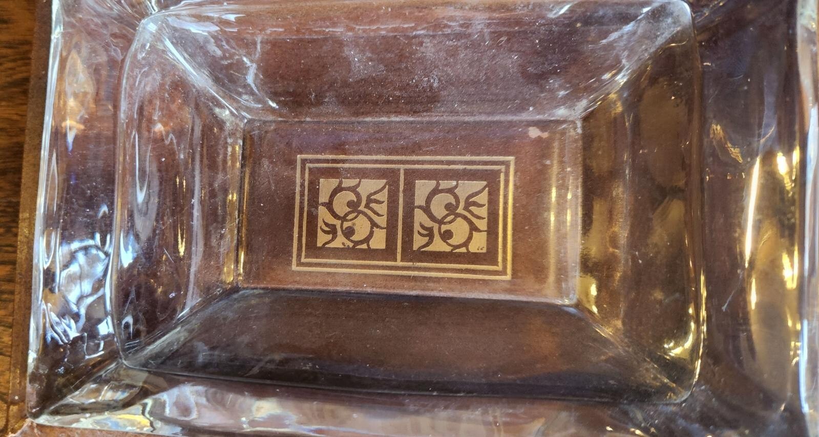 VINTAGE ITALIAN Ashtray Crystal 6x5” Heavy 3 lb Desk Office NY