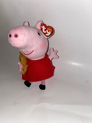 Ty Peppa Pig W/ Teddy Bear Beanie Baby 6 âPlush Doll Toy NWT | eBay