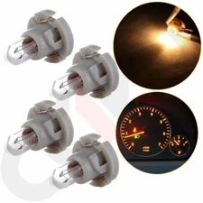 4Pcs T4 Neo Wedge Halogen Bulb Dashboard Warm White Heater Climate Control Light