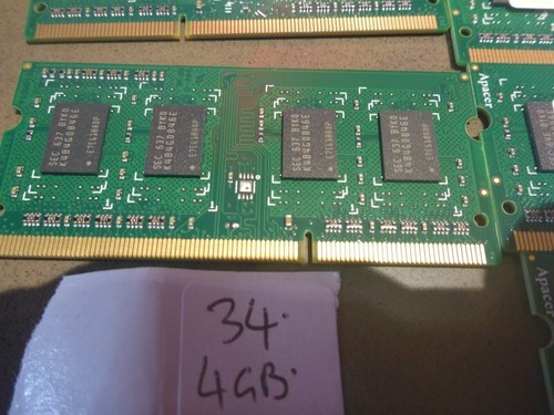 4GB APACER 78.B2GCZ.4000C SOD 1.35V PC3-12800 CL11 NOTEBOOK MEMORY - Picture 4 of 4