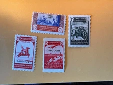 Cabo Juby Stamps, 4 Mint VLH as shown
