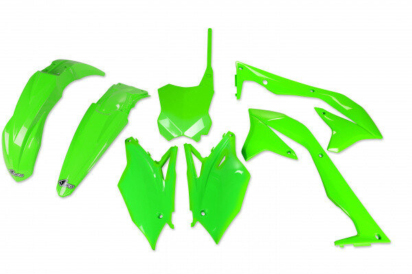 Kit Kunststoffverkleidungen Kawasaki KXF 450 2016 - 2017 Ufo Plast GrüN Fluo-image