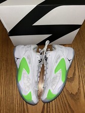 JORDAN LUKA 2 GRADE SCHOOL BASKETBALL SHOES SIZE 6.5 WHITE BLACK GREEN NWB