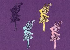 FAIRY  2 girl die cuts scrapbook cards