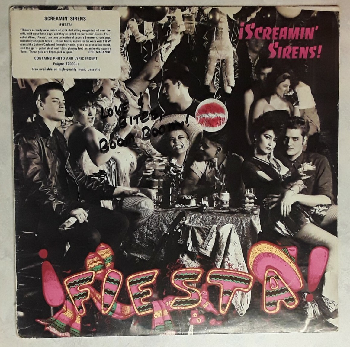 SCREAMIN' SIRENS Fiesta LP 1984 Enigma VINYL ALBUM ROSIE FLORES