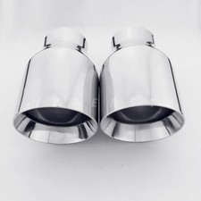 2pcs 2.5 In 4 Out 7 Long Exhaust Tips For Bmw Mustang Corvette Infiniti