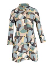 Marni Patterned Coat In Multicolor Wool Ints