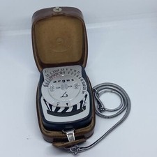 ARGUS L3 LIGHT EXPOSURE METER in leather case with chain UNTESTED