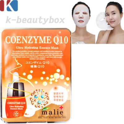 10pcs COENZYME Q10 Essence Face Mask Sheets Korean Best Facial Mask Sheets NEW