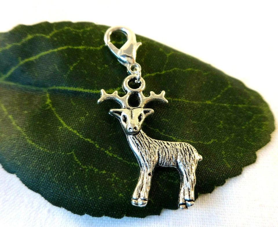 Silber Anhänger Hirsch Charm Nikolaus Weihnachten Tannenbaum Christbaum Stiefel - Bild 1 von 1