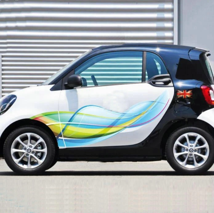 Graphics Car Side Door Sticker Kit For Smart Fortwo Colorful Stripe Vinyl Decals — 第 3/4 张图片