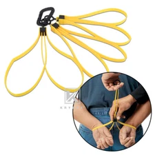 KRYDEX 3PCS Set Tactical Tri-fold Disposable Restraints Plastic Handcuffs Yellow