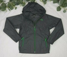 The North Face Gray and Green Windbreaker Full Zip Boys L Hydrenalite