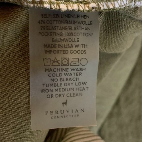 Peruvian Connection Women's Kayla Linen Blend Wide Leg Trousers Size 14 - Picture 8 of 13