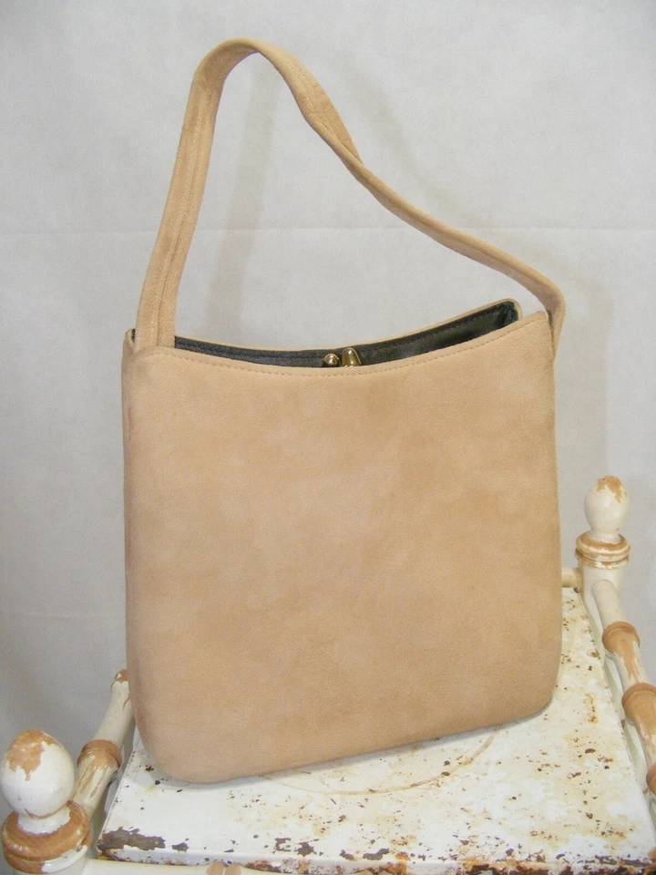 BOLSO DE GAMUZA AÑOS 40 VINTAGE BOLSO DE MANO BOLSILLO ROPA VINTAGE AÑOS 40 MODA SM Foto 3 de 4