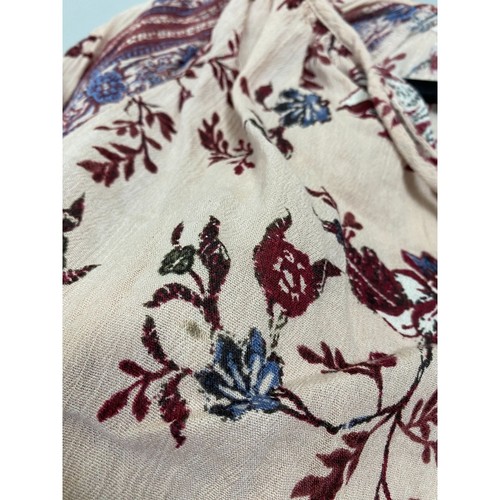 Lucky Brand Live in Love Pink Floral Peasant Blouse Top Size XS Boho Prairie - Picture 12 of 12