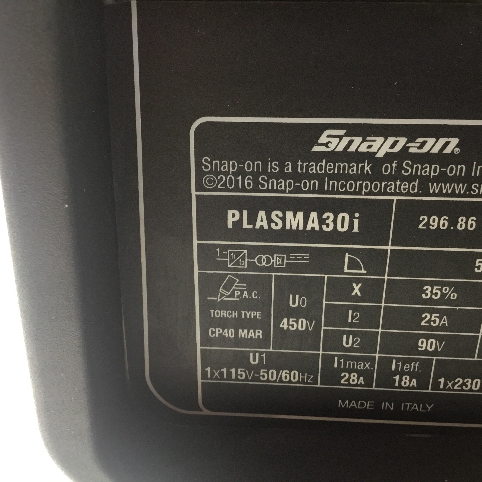NEW PLASMA30i Snap On Plasma Cutter 30i Metal Cuting Fabrication Shop