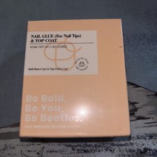 Beetles Gel Nail Glue and No Wipe Top Coat Kit, 2Pcs 15Ml 5 in 1 UV Nail Glue...