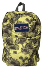 JanSport Daisy Floral Print Backpack Green with Gray Daisy Classic