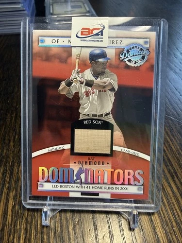 2001 Donruss Class Of 2001 - Dominators Manny Ramirez #DM-1 Materials /725 Bat