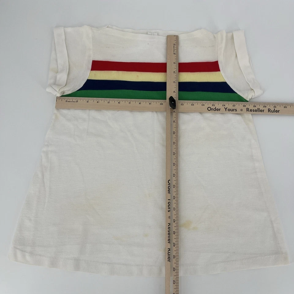 VTG Maternity T-Shirt - Womens Medium Tee 70s 80s Colorful - Made in USA - Image 4 of 4