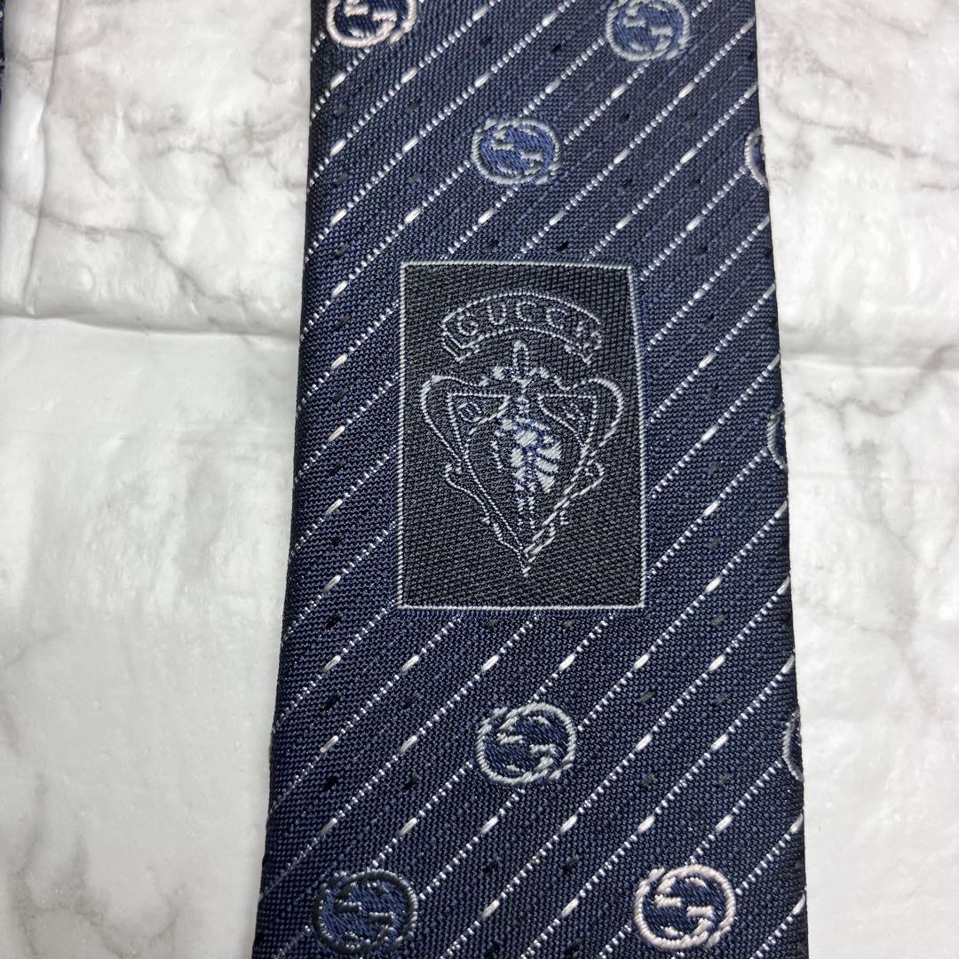 GUCCI GG pattern interlocking stripe tie Japan Im… - image 3