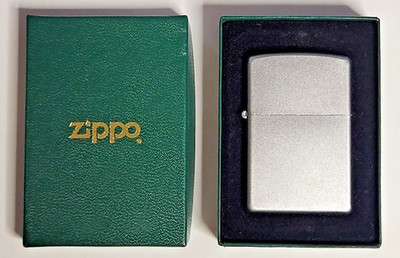 Vintage Zippo Lighter 2004 Brushed Chrome A & B 04 Never Used