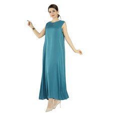 Modest Abaya Women Muslim Long Maxi Dress Sleeveless Vest Kaftan Islamic Robes
