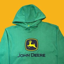 Men  s John Deere Logo Green Pullover Hoodie Sweatshirt Multiple Sizes Brand New