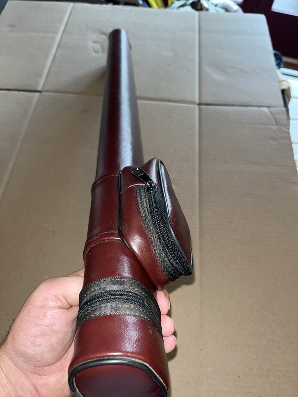 Joe Porper's Classic Pool Stick Case Brown Leather Pool Cue Case VERY NICE CLEAN