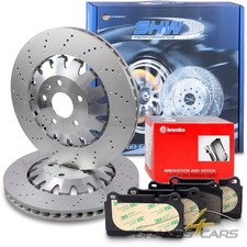 SHW PERFORMANCE BREMSSCHEIBEN +BREMBO BREMSBELÄGE VORNE FÜR AUDI TT SEAT LEON 5F