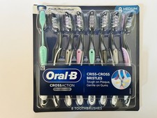 Oral-B CrossAction Advanced Toothbrush, 8-pack, Soft or Medium