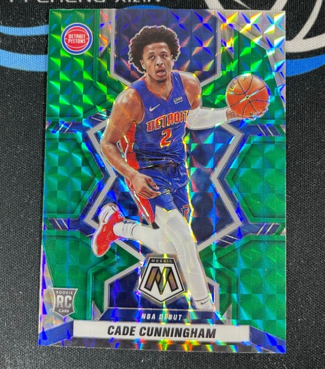 Cade Cunningham 2021-22 Panini Mosaic Debut Green RC #261