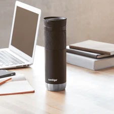 Contigo Byron 2.0 Travel Mug - 24oz Black Stainless Steel, SNAPSEAL Lid & Grip
