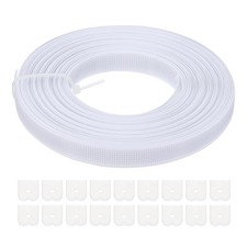 15 Yard 12mm Wide Polyester Low Density Corset Boning with 60 Pcs End Cap,White