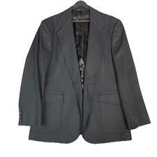 Vintage 70s Pendleton Blazer Western Blazer Mens 44 Black Wool USA Cowboy Ranch