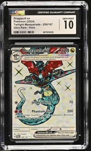 2024 POKEMON TWM EN-TWILIGHT MASQUERADE ULTRA RARE #200 DRAGAPULT EX CGC 10