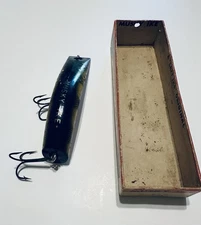 VINTAGE LAZY IKE MUSKY KL-5 Gold Brown Rib (GBR( (wooden) Lure