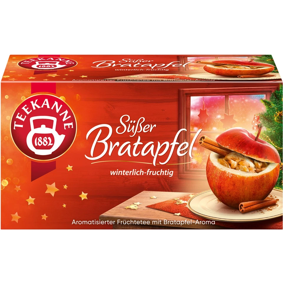 Teekanne süßer Bratapfel winterlich fruchtiger Früchtetee 50g - Bild 1 von 1