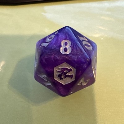 Magic Gathering DnD Adventures Forgotten Realms Purple Oversized D20 Die Dice