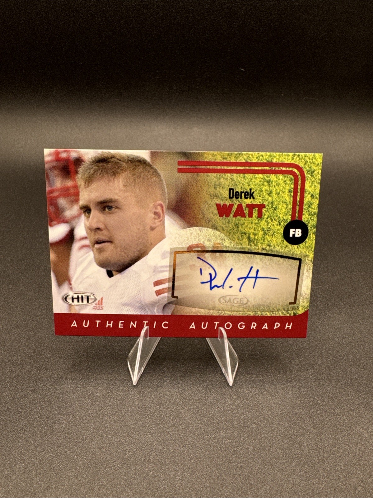 Derek Watt Sage Hit Autograph #A29 Red