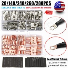 140/280X Battery SC Tinned Cable Lugs Copper Ring Crimp Terminal Wire Connectors