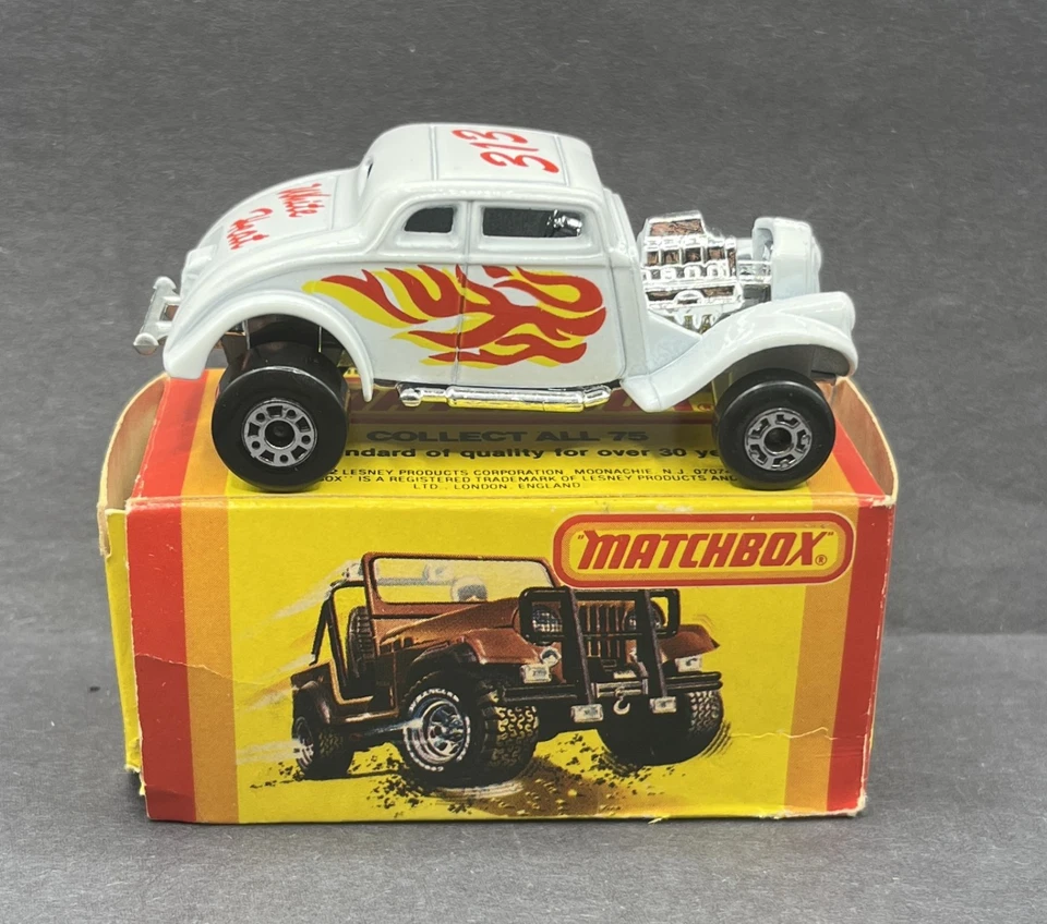 Matchbox Lesney Superfast '33 Willys Street Rod #69 MIB Grey Painted Base - Image 2 of 4