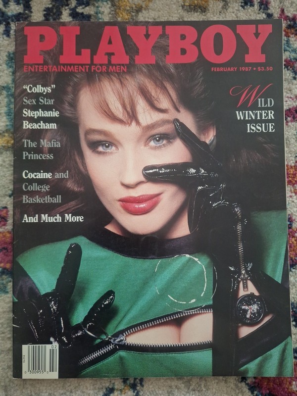 Playboy Vintage Magazine February 1987 Wild Winter Issue Stephanie Beacham