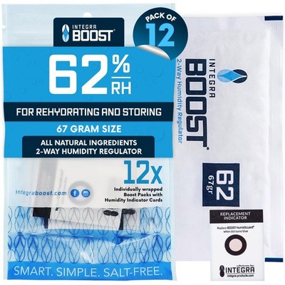 - 62% RH Level - 67 Gram Size - Two-Way Humidity Control Pack - Incl. Replace...