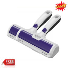 2 Pack BLACK DECKER Reusable Pet Hair Lint Roller Furniture Car Seat Remover