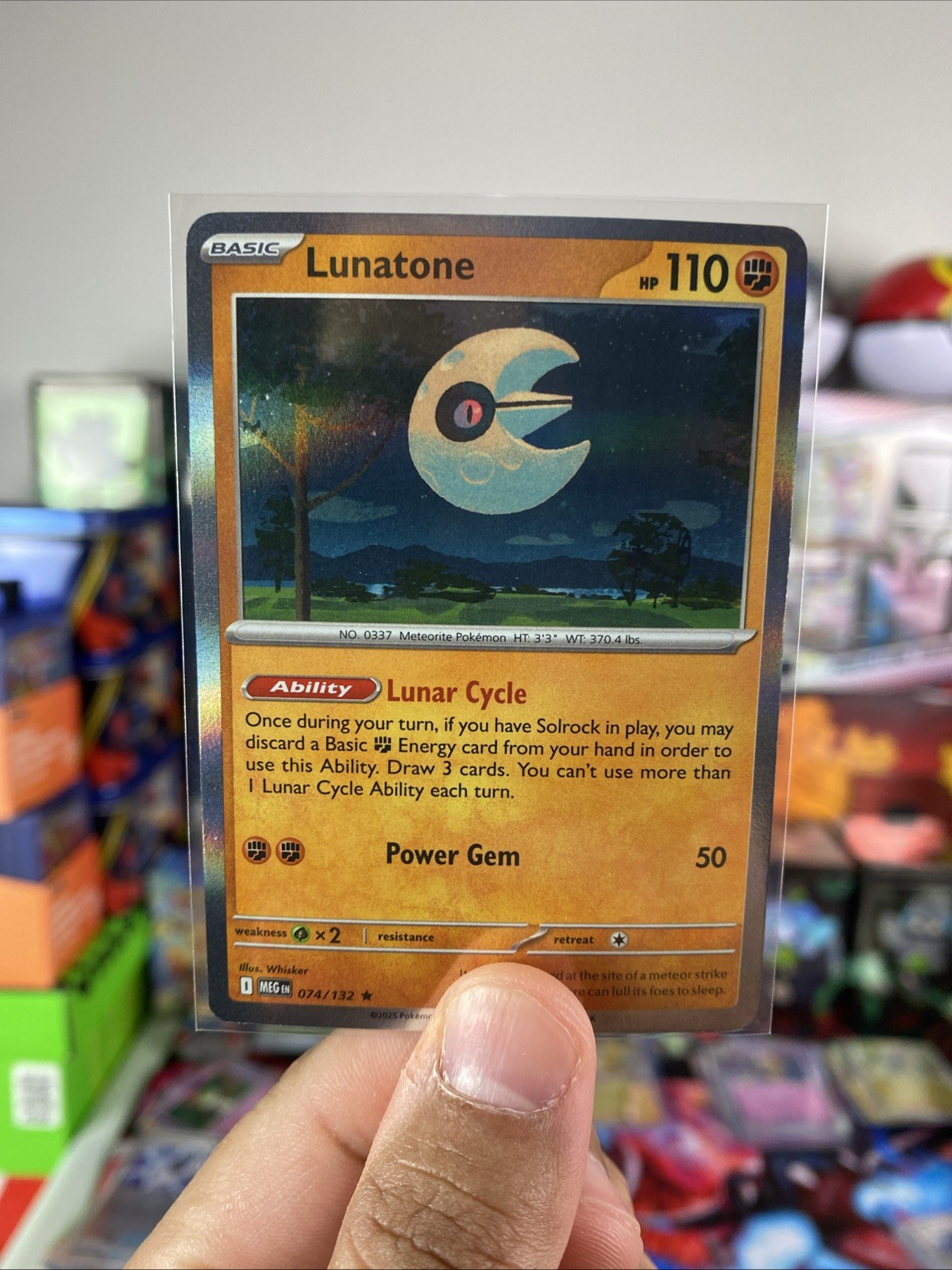Lunatone 74/132 Pokemon Mega Evolution Holo NM Pokémon TCG Card
