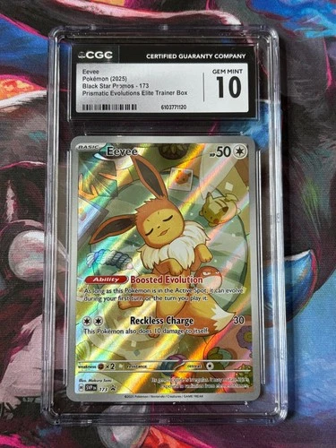 CGC 10 GEM MINT Eevee 173 Black Star Promo - Pokemon TCG: Prismatic Evolutions
